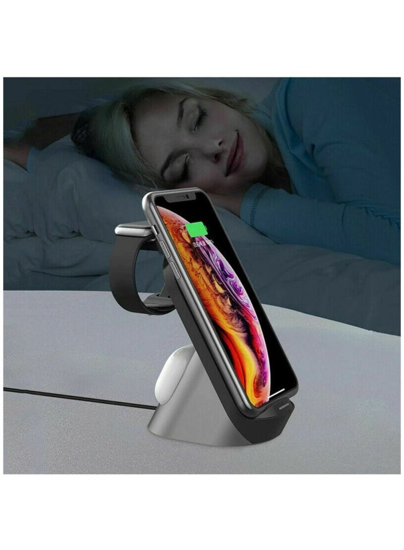 15W Qi Wireless Charger Dock Stand 3 in 1