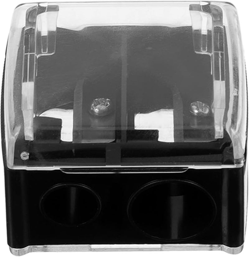 Mini Double Hole Pencil Sharpener For Eyebrow Lip Liner And Eyeliner Compact - Image 1