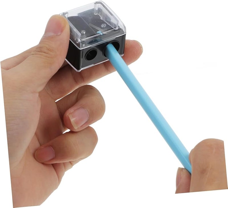 Mini Double Hole Pencil Sharpener For Eyebrow Lip Liner And Eyeliner Compact - Image 3