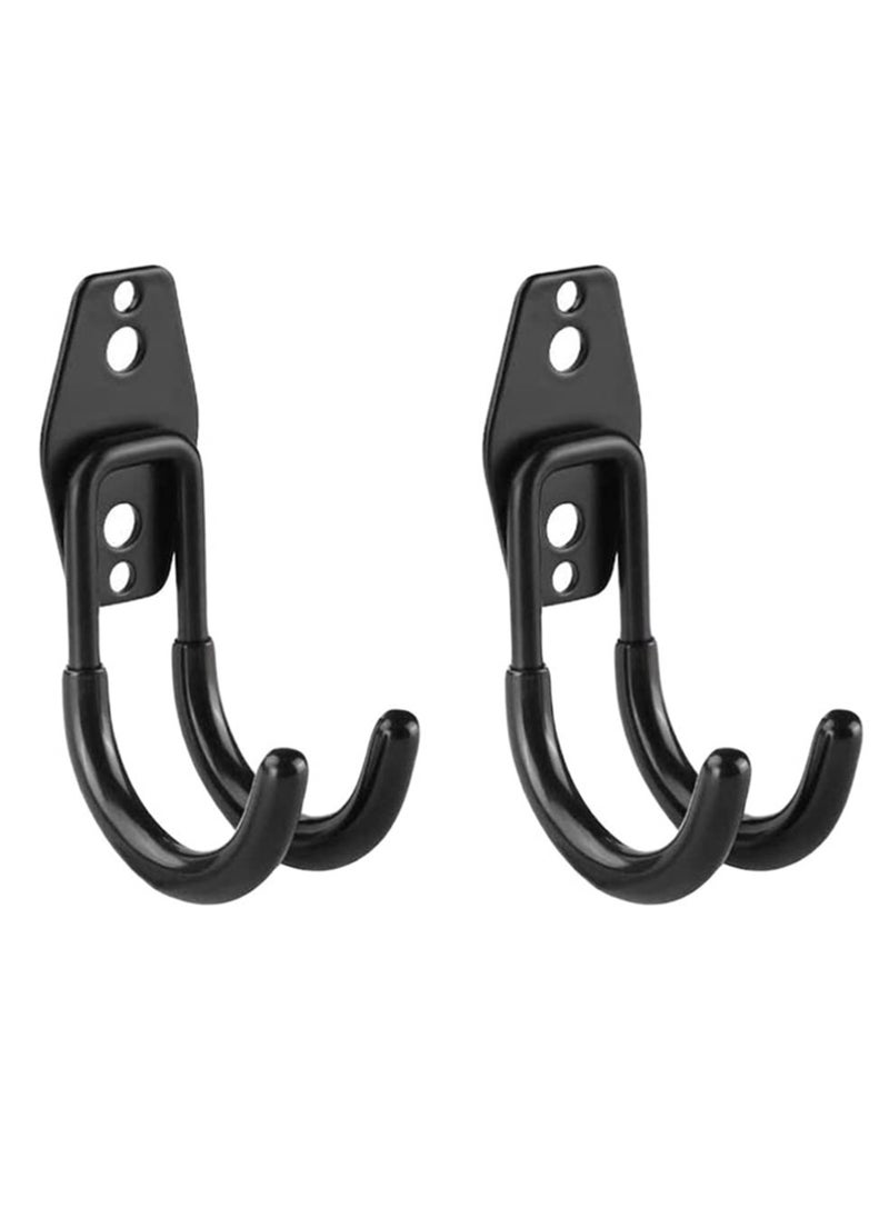 KASTWAVE 2pcs Garage Storage Hook Wall Mount Utility Hanger Bike Wall Mount Rack Horizontal Metal Adjustable Bicycle Holder Flip Up Bicycle Hook Organizing Ladder Bike Hoses  - Image 1