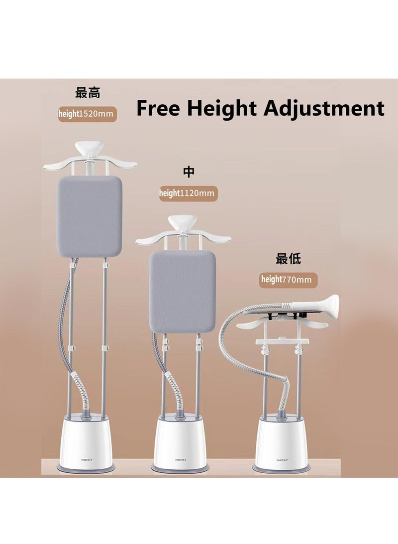 XiuWoo Powerful Garment Steamer Upright, 5 Steam Level Heavy Duty Clothes Steamer With With Ironing Board, And Hangers, 43 G/min Continuous Steam Rate, 2000w, 2.5l Water Tank, Suitable For All Fabrics, Grey  - Image 4