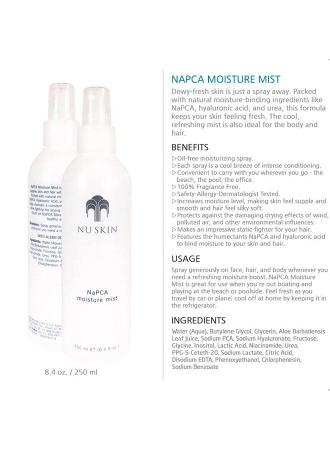 Nu Skin Napca Moisture Mist 2 Pack - Image 4