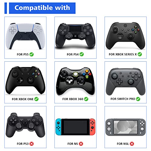 playvital بلاي فيتال قبعات قبضة الإبهام اللطيفة لجهاز PS5، Edge، جهاز تحكم PS4، غطاء عصا التناظرية السيليكوني لجهاز Xbox Series X/S، Elite Series 2، قبعات عصا الإبهام لجهاز تحكم Switch 2 Pro - تشابي بير وسمايلي باني، - Image 2