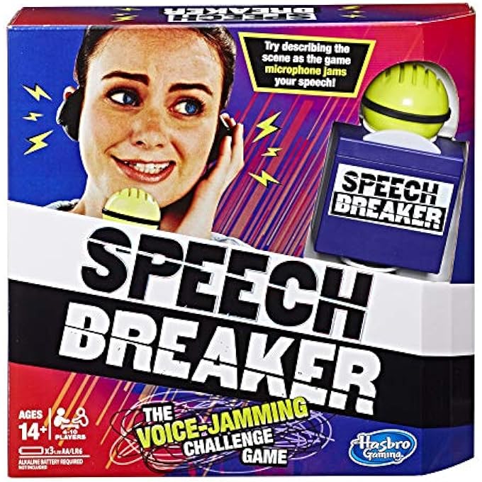 SPEECH BREAKER GAME VOICE JAMMING CHALLENGE MICROPHONE HEADSET ELECTRONIC PARTY GAME AGES 14+ - Image 1