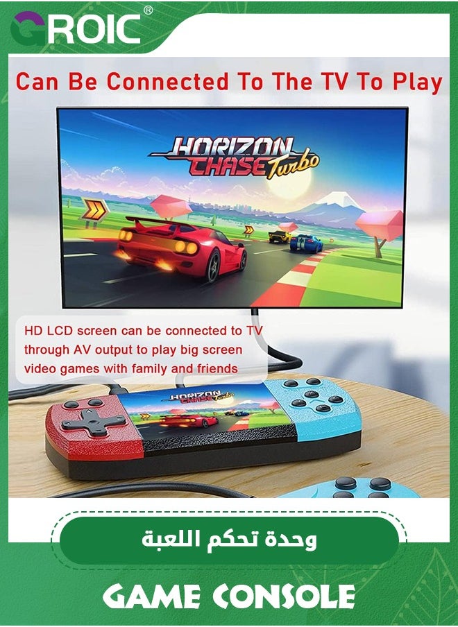 GROIC - Retro Handheld Video Game Console with 620 Classic Games, Micro USB Rechargeable, 3 Inch LCD Screen, MultiPlayer and TV Support - Image 1