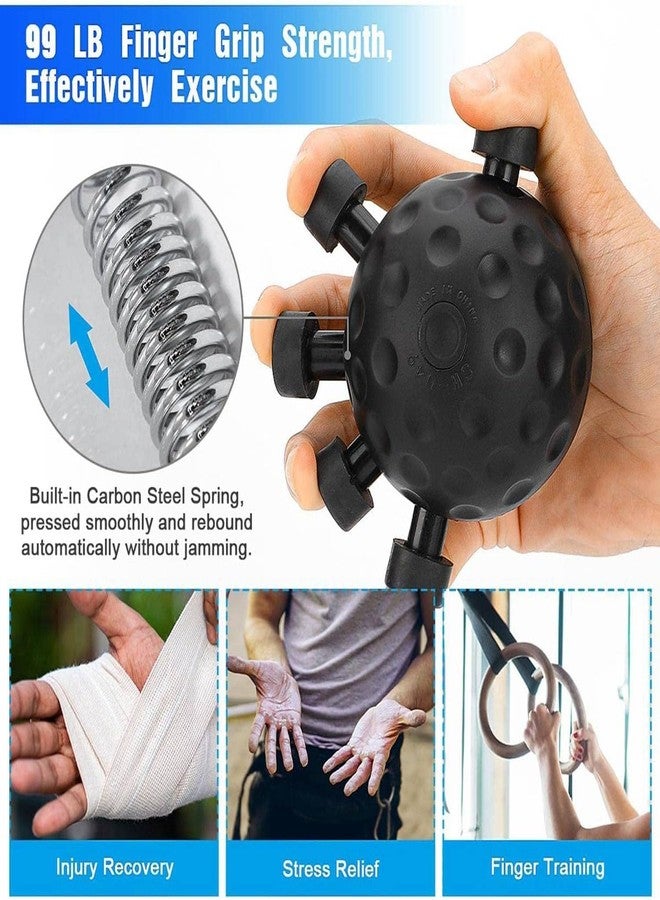 PRYFIL Ultimate Finger Exerciser Strength Trainer Exercise Ball Hand Strengthener Hand Balls Workout Equipment for Men & Women (Black Heavier Finger) ABS (Acrylonitrile Butadiene Styrene) - Image 5