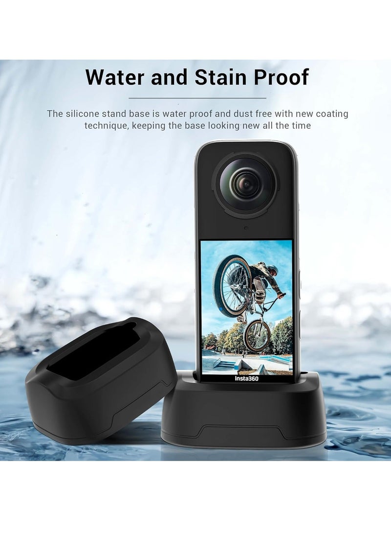 Silicone Non-Slip Desktop Mount for Insta360 X4,Lightweight and Compact for Insta 360 X4 Stand Base, X4 Silicone Stand Non-Slip, for Insta360 X4 Accessories  - Image 2