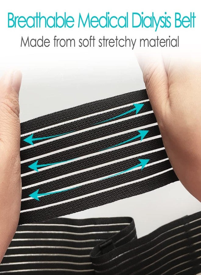 DiaBelt G Tube Holder Peritoneal Dialysis Catheter Belt to Secure Medical Feeding Tubes Gastrostomy Gtube PEG J Tube with Larger 6" Square Sponge Pouch Pad Accessories for Adults Women Men Black - Image 5