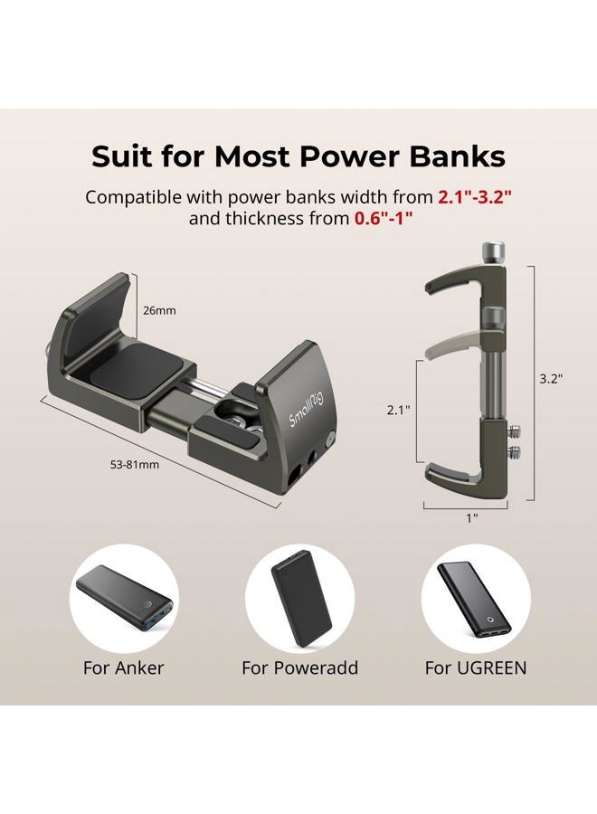 SmallRig Power Bank Holder, Power Bank Clamp Mount for Camera, Compatible with Width Range 2.1"–3.3" and Thickness Range 0.6"–1" Power Banks2790 - Image 2