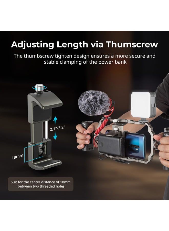 SmallRig Power Bank Holder, Power Bank Clamp Mount for Camera, Compatible with Width Range 2.1"–3.3" and Thickness Range 0.6"–1" Power Banks2790 - Image 3