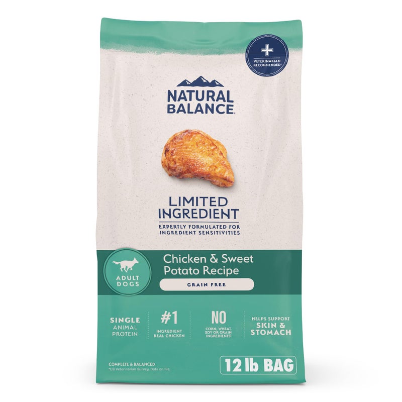 Natural Balance Limited Ingredient Adult Grain FreeDry Dog Food Chicken Sweet Potato Recipe 12 Pound Pack of 1