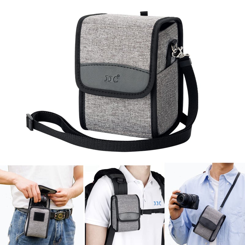 JJC Portable Travel Camera Case Pouch Crossbody Bag with Strap for Fuji Fujifilm X100VI X100V X100F, Ricoh GR IIIx GR III GRIII GR3,Sony A6700 A6000 A6100 A6400 A7C A7CII, Nikon Z30 Z50 & More Cameras - Image 1