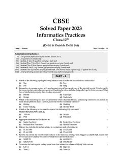 Oswaal CBSE Class 12 Informatics Practices Question Bank 2023-24 Book  - Image 4