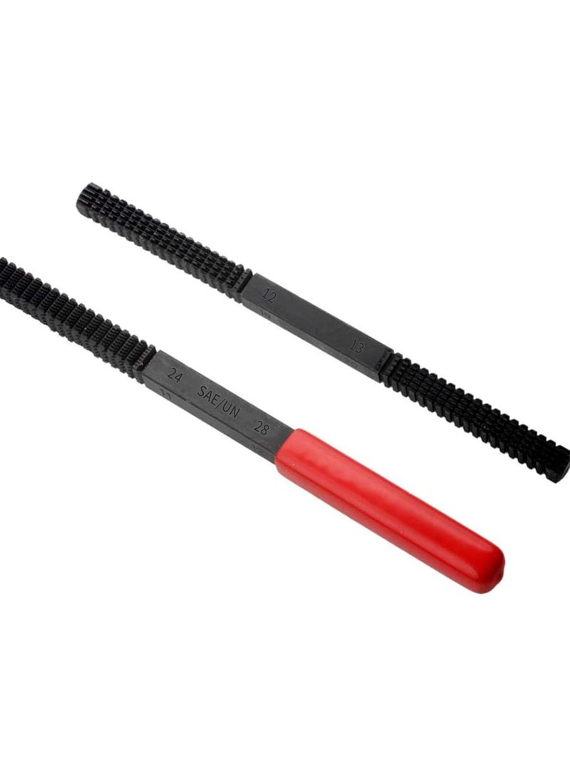 GGOOT Thread Repair File 0.75-3mm Thread File Heavy Duty Steel Hardware Hand Tool Clean Repair Damaged Studs Thread  - Image 4