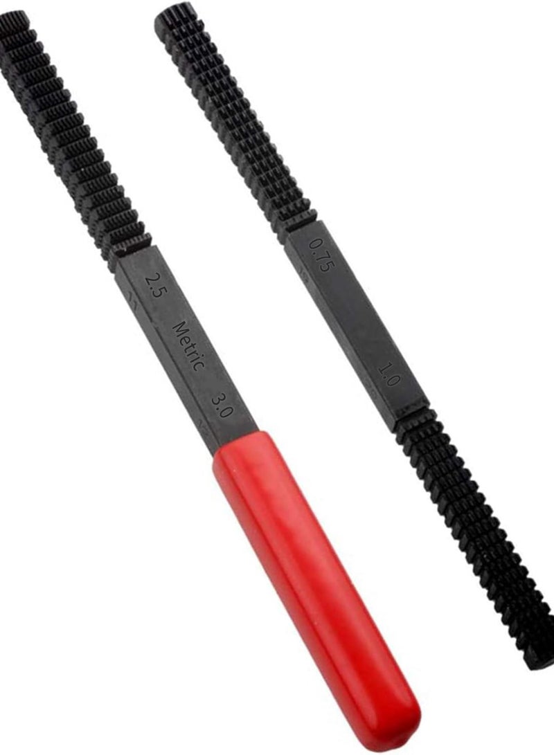 GGOOT Thread Repair File 0.75-3mm Thread File Heavy Duty Steel Hardware Hand Tool Clean Repair Damaged Studs Thread  - Image 1