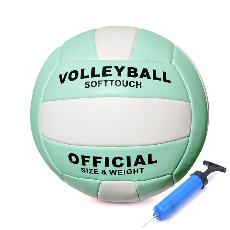 ABAJI Volleyball Light Green Official Size Thicker PU Waterproof AntiExplosion Design Youth Boys Girls Training Practice Indoor Outdoor Beach Pool Play - Image 2