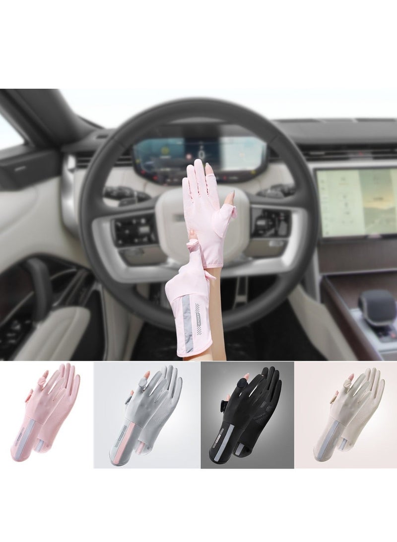 سي ال اس Women's Gloves, Driving Gloves, Non-Slip Sun Protection Summer Uv Protection Long Gloves - Image 2
