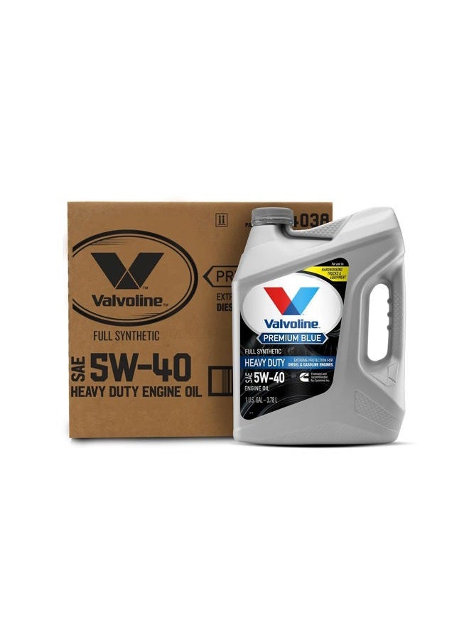 Valvoline زيت محرك ديزل صناعي كامل 5W-40 من بريميوم بلو إكستريم 1 جالون، علبة من 3 - Image 1