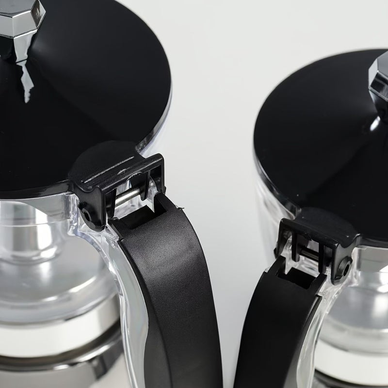 Transparent Plastic Moka Pot 4 Cups Italian Espresso Maker For Home Camping Low Heat Use - Image 3