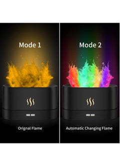 Houmt Upgraded Flame Air Diffuser Humidifier 7 Different Colours Flame Essential Oil Diffuser Aroma Diffuser for Home Office or Yoga with Auto-Off Protection Black  - Image 2
