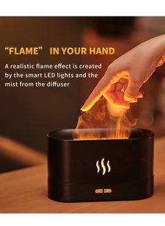 Houmt Upgraded Flame Air Diffuser Humidifier 7 Different Colours Flame Essential Oil Diffuser Aroma Diffuser for Home Office or Yoga with Auto-Off Protection Black  - Image 3