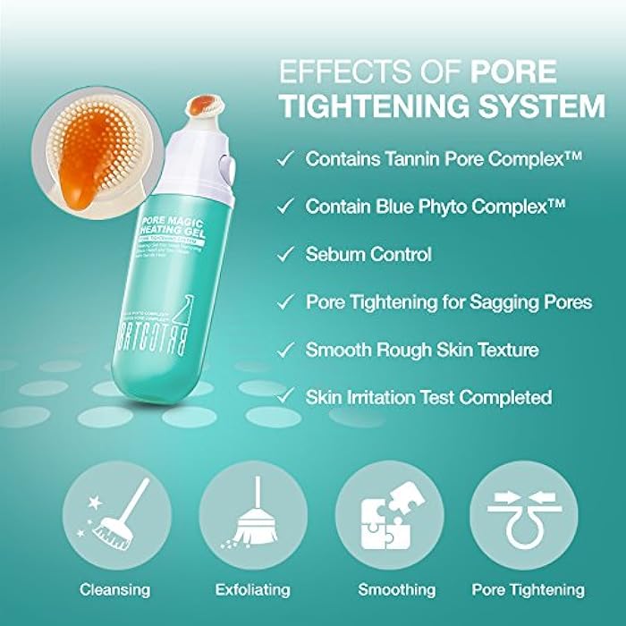 BRTC Pore Magic Heating Gel | Deep Pore Exfoliation and Tightening System | with Silicon Brush | Korean Skincare (35 g / 1.18 oz) - Image 3