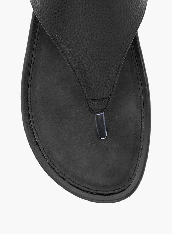 Flora Bella By Shoexpress Women Textured Slip-On Comfort Sandals with Wedge Heels