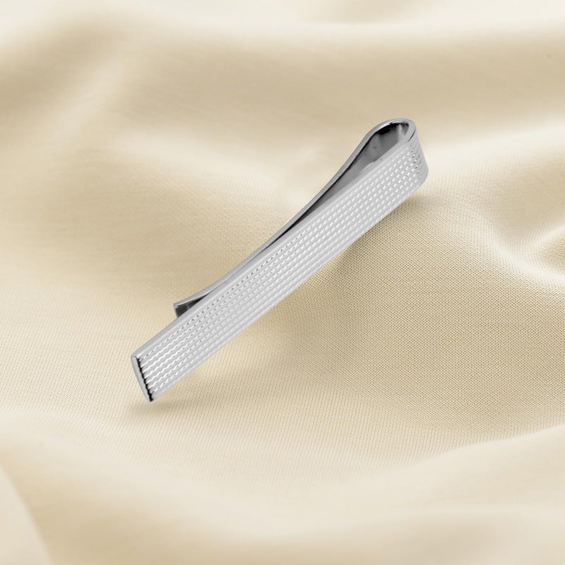 Tie Pin Tie Clip Set of 3 Silver Black Gooden for Men in Gift Box - Image 3