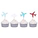 Giuffi Cloud and Plane Cupcake Toppers Baby Shower Decoration How Time Flies Theme Birthday Party Supplies 24 Counts - Image 3