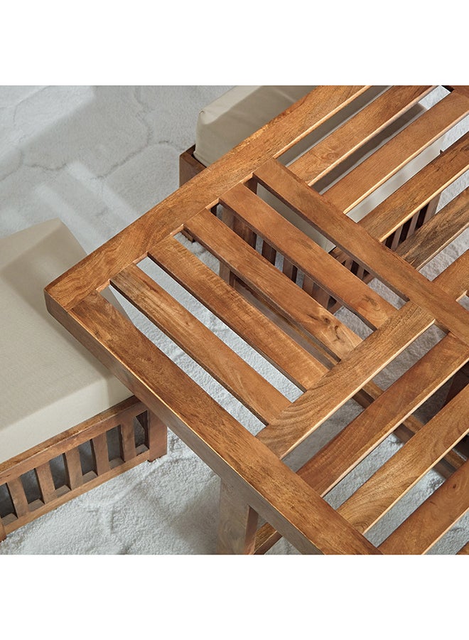 Home Box Vintaj Coffee Table with 4 Stools 88 x 46 x 88 cm - Image 5