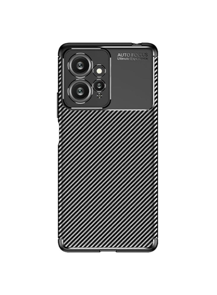 أوتو فوكس جراب حمايه سيليكون تصميم1 مقاوم للصدمات حمايه للكاميرا متوافق مع Redmi Note 12 4g (اسود) - Image 2