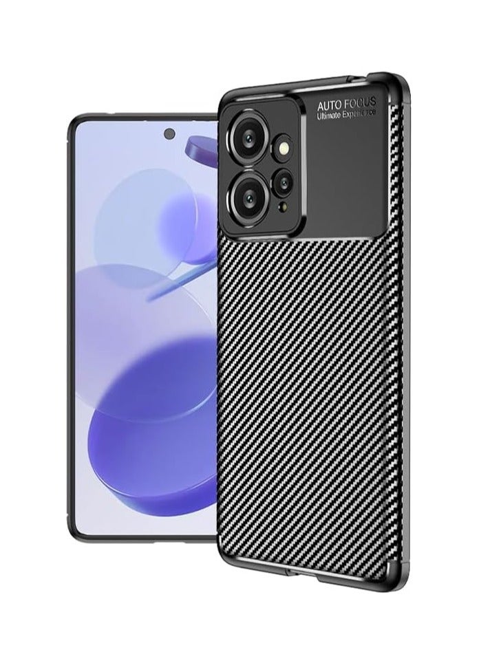 أوتو فوكس جراب حمايه سيليكون تصميم1 مقاوم للصدمات حمايه للكاميرا متوافق مع Redmi Note 12 4g (اسود) - Image 1
