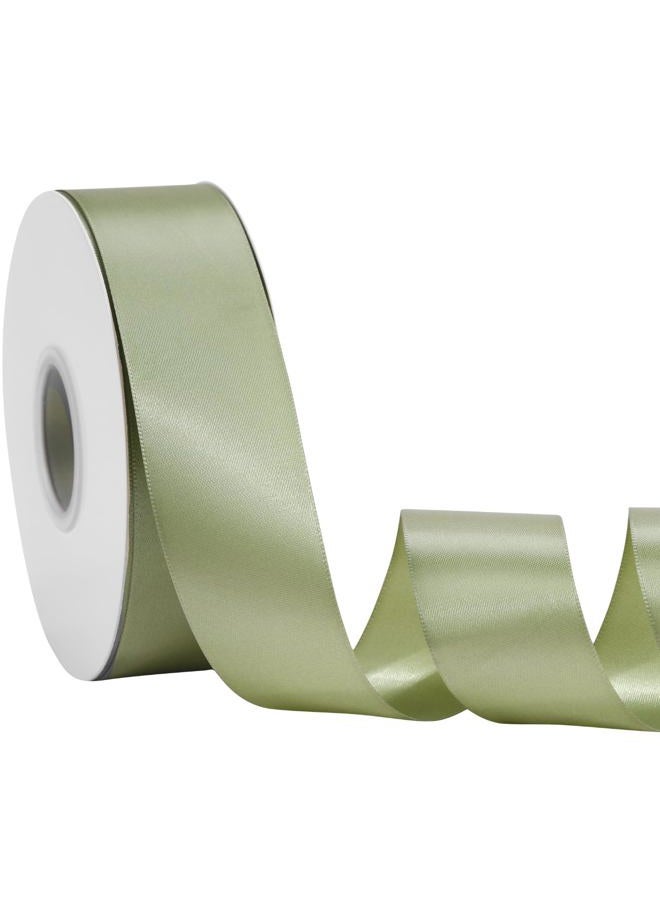 Rokateam Sage Green Ribbon 1-1/2 Inch x 50 Yards – Rustic Double Faced Satin Ribbon for Wedding Decor, Gift Wrapping & Floral Styling - Image 1