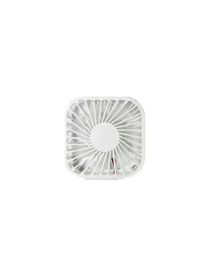 Generic - Folding Convenient Small Fan With Mirror White - Image 1