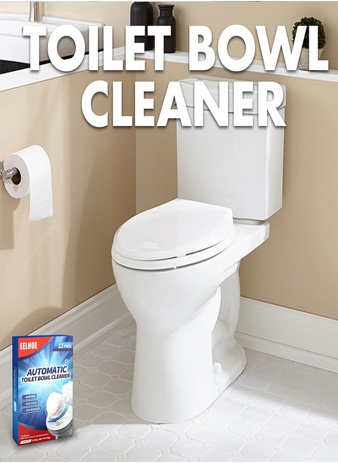 EELHOE - EELHOE Toilet Bowl Cleaner Tablets 12 PACK, Automatic Toilet Bowl Cleaners with Bleach, Durable Toilet Tank Cleaners with Sustained-Release Technology, Household Toilet Cleaners with Easy Operation - Image 1
