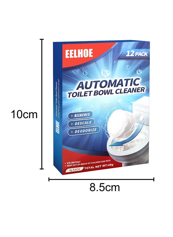 EELHOE - EELHOE Toilet Bowl Cleaner Tablets 12 PACK, Automatic Toilet Bowl Cleaners with Bleach, Durable Toilet Tank Cleaners with Sustained-Release Technology, Household Toilet Cleaners with Easy Operation - Image 1