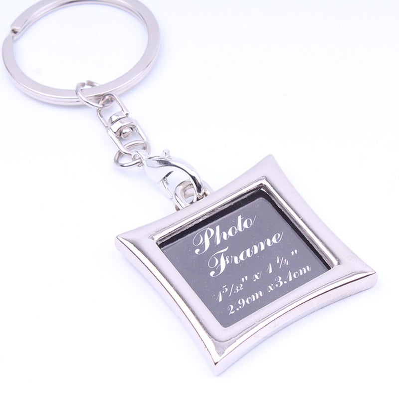 10 PCS Keychain Keyring Hanging Photo Frame Ornament (Black+ , Mixed Style) - Image 5