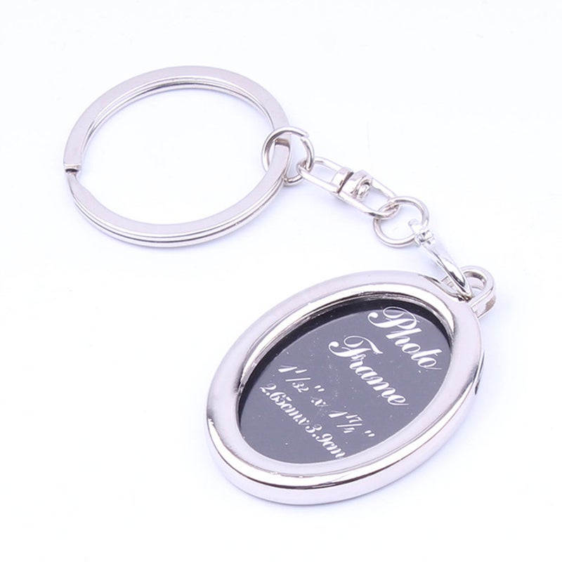 10 PCS Keychain Keyring Hanging Photo Frame Ornament (Black+ , Mixed Style) - Image 3