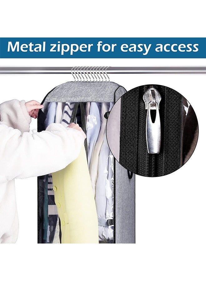 Hihonor 2 in 1 Portable Extra Large Hanging Closet Organizer, Hanging Garment Bags, Closet Storage Bag, Moving Bags, skirt Clothes Storage Bag, Moving Garment, Dresses Suit Protector Cover, Cloth Travel Bag  - Image 5