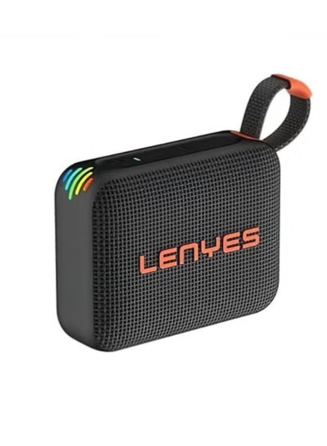 Lenyes S216 6W Bluetooth Portable Speaker, IPX7 Waterproof Wireless Speaker with Deep Bass, TWS Stereo Pairing, TF Card Support, Compact Outdoor Music Speaker - Black - Image 1