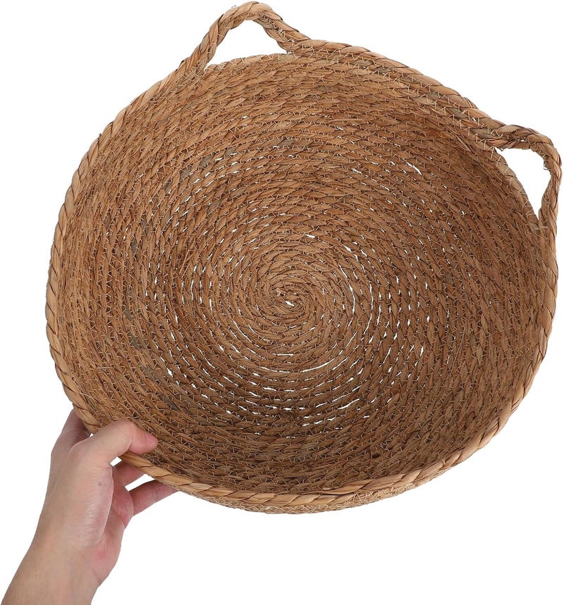 ARTIBETTER Woven Round Cat Bed with Cooling Mat, Handwoven Rattan Pet Nest Basket, Small Size Indoor Four Seasons Cat House for Kittens and Small Dogs - Image 4