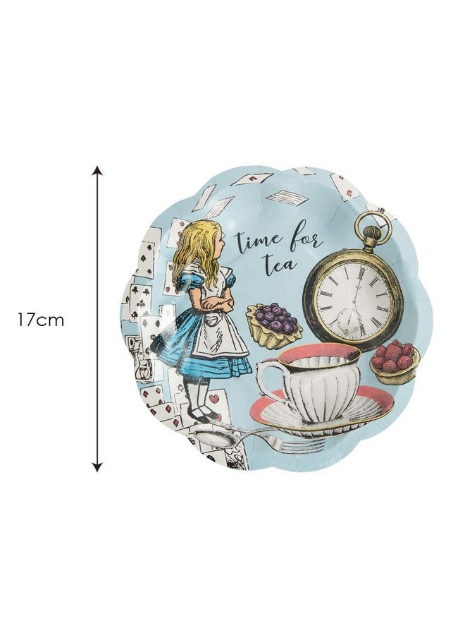 Talking Tables Talking Tables 12 x Alice in Wonderland Disposable Paper Plates | Onederland Birthday Party Supplies | Ideal for Mad Hatter Themed Tea Party, Mother's Day Surprise, Baby Shower  - Image 2