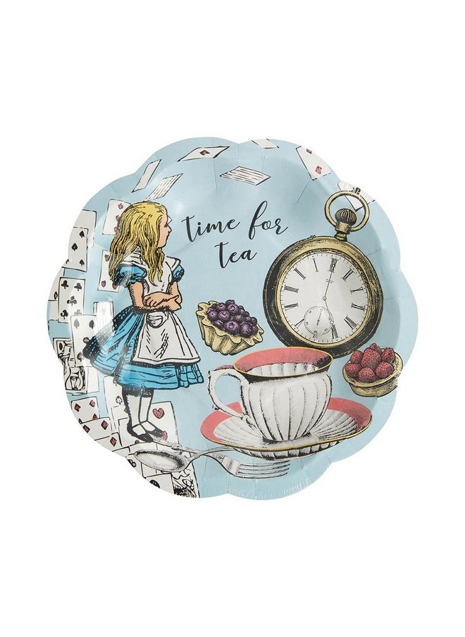 Talking Tables Talking Tables 12 x Alice in Wonderland Disposable Paper Plates | Onederland Birthday Party Supplies | Ideal for Mad Hatter Themed Tea Party, Mother's Day Surprise, Baby Shower  - Image 1