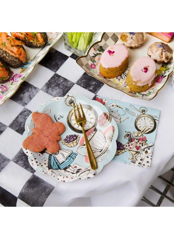 Talking Tables Talking Tables 12 x Alice in Wonderland Disposable Paper Plates | Onederland Birthday Party Supplies | Ideal for Mad Hatter Themed Tea Party, Mother's Day Surprise, Baby Shower  - Image 5