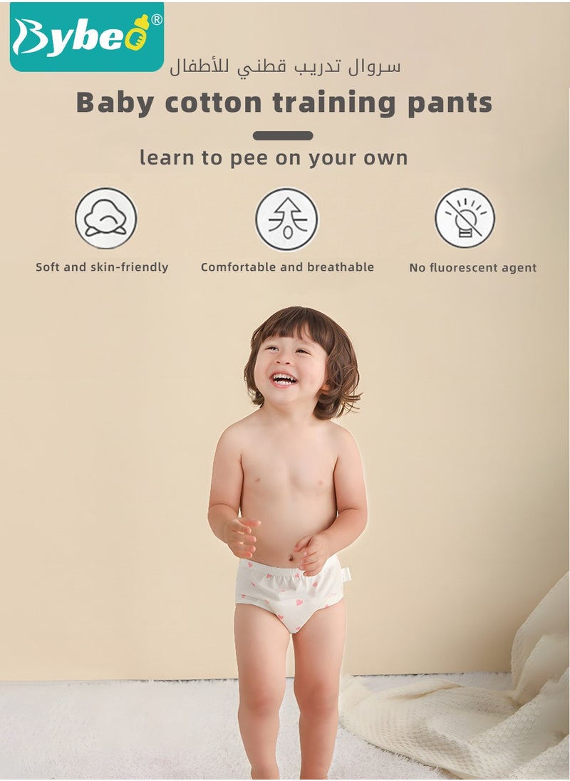 Bybeo 5 Piece Potty Training Underwear, 6 Layers Breathable Cotton Absorbent Trainer Pants for Toddler Baby Boys Girls Waterproof  - Image 2