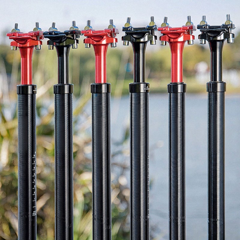GEWAGE Bike Suspension Seatpost 31.6mm Red High-Strength Aluminum Alloy Shock-Absorbing Bike Seat Post - Double-Nail Back-Float Design Ergonomic Bicycle Seatpost for Mountain Bikes Road Bikes MTB - Image 5