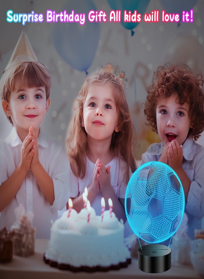 هدايا بوليميرا لكرة القدم للأولاد من 8 إلى 12 عامًا، مصباح كرة قدم ثلاثي الأبعاد هدية للأطفال والمراهقين من الأولاد والبنات، هدايا عيد ميلاد للأولاد من 5 إلى 12 عامًا، ديكور غرفة الأولاد - Image 5