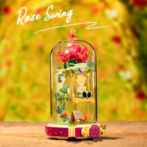 PANTASY Le Petit Prince Building Block Set Rose Swing Collectible Model Creative DIY Dust Cover Decorative Piece Storytelling Minifigure Adults and Kids Home Decor - Image 5