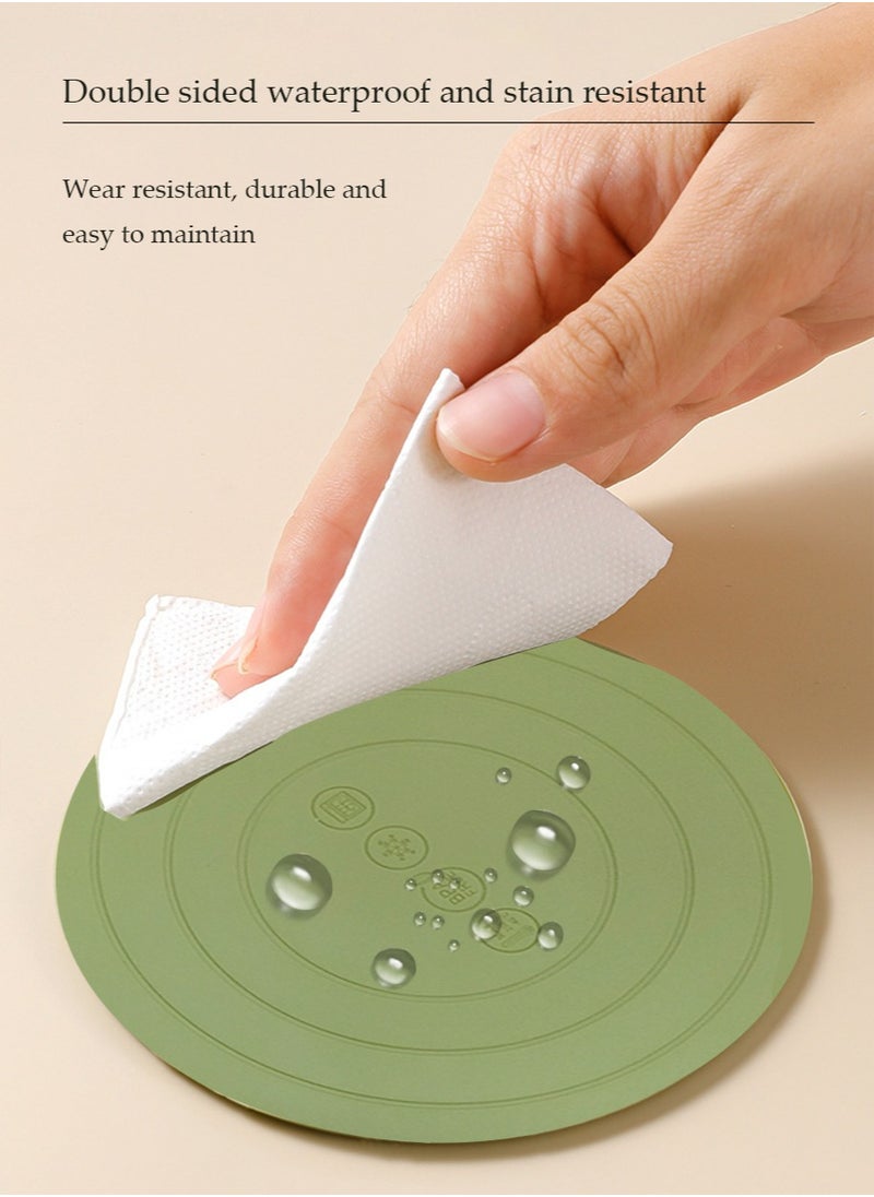 yIFeNG Silicone Coasters, Coasters for Coffee Drinks 2 Set Non-Slip Cup Coasters, Heat Resistant Cup Mate, Soft Coaster for Tabletope Protection, Furniture from Damage  - Image 3