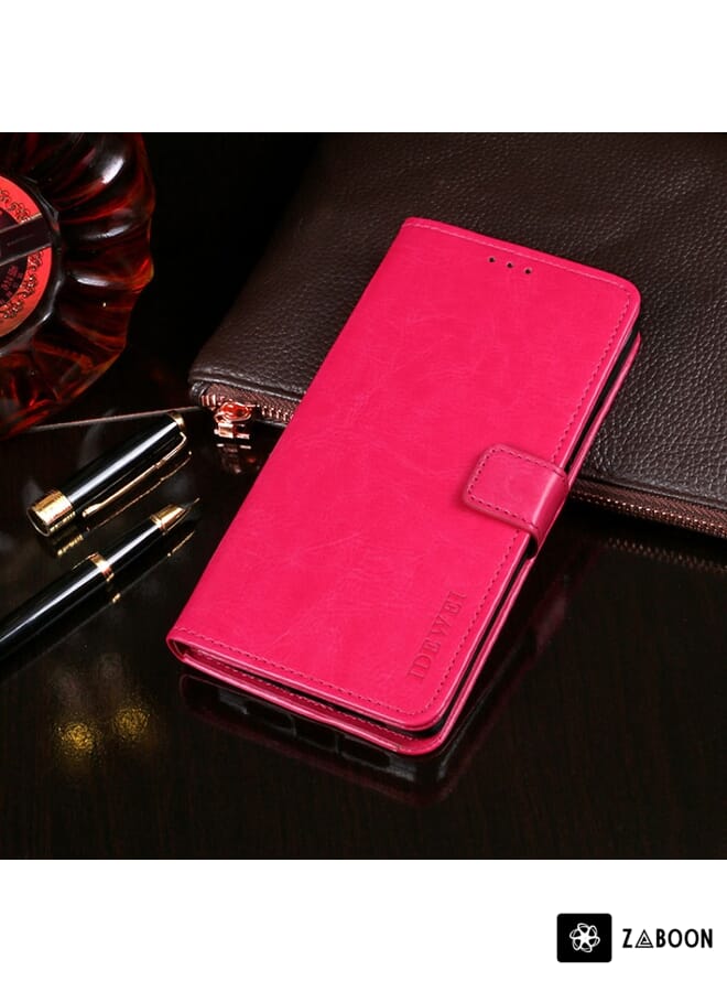 Zaboon Protective Case For TCL 10 5G idewei Crazy Horse Texture Horizontal Flip Leather Case with Holder & Card Slots & Wallet - Image 1